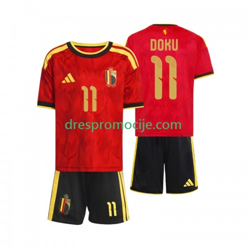 Belgija Jeremy Doku 11 Dres Dječji Domaći Svjetsko prvenstvo 2026 Kratkih Rukava Belgija Jeremy Doku 11 Dres Dječji Domaći Svjetsko prvenstvo 2026 Kratkih Rukava
